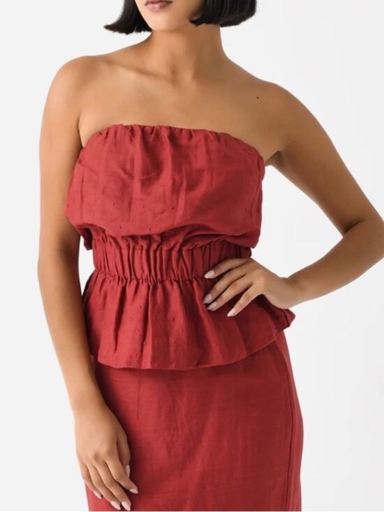 Posse Tops - NWT Posse Aurelia Strapless Top Sz M